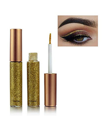 Picture of 10 pcs Liquid Eyeliner Set Glitter Liquid Eyeliner Waterproof Shimmer Silver Gold Metallic Colorful Eyeliners Eyeshadow Makeup