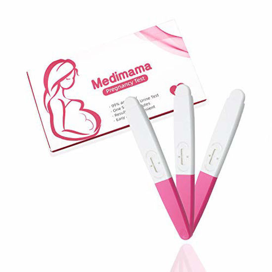 Picture of Pregnancy Test Strips, Rapid Early Detection Pregnant Test HCG Tests Pregnancy Testing 3Pack Home Urine Hcg Pregnancy Test Kit, Individually Wrapped