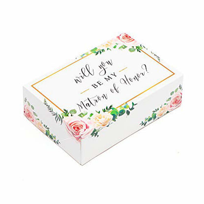 Picture of Matron of Honor Proposal Box | 1 pack | Matron of Honor Box | Matron of Honor Proposal Gift | Floral Design