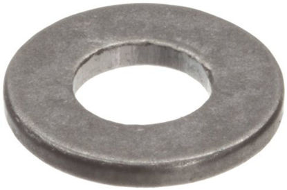 Picture of 18-8 Stainless Steel Flat Washer, Plain Finish, #6 Hole Size, 5/32" ID, 5/16" OD, 0.03" Nominal Thickness (Pack of 100)