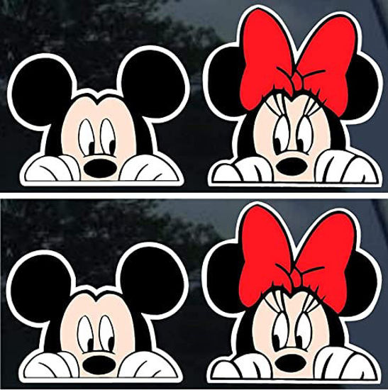 GetUSCart- Mickey Mouse Stickers Decals Mickey & Minnie Disney Peeking  Light Switch Decals Car Stickers - Disney Kids Room Vinyl Wall Decals  MacBook Laptop Windows ipad iPhone Kids Room