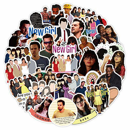 Picture of New Girl Stickers 50pcs Drama Stickers New Girl Merchandise Merch Computer Laptop Stickers