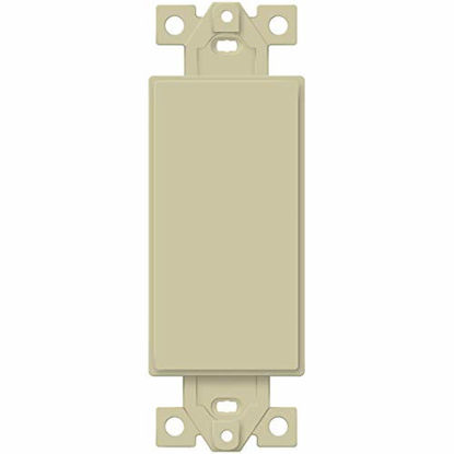 Picture of ENERLITES Blank Decorator Wall Plate Insert, 1 Gang Blank Adapter, Polycarbonate Thermoplastic, UL Listed, 6001-I, Ivory, 1 Pack (Ivory)