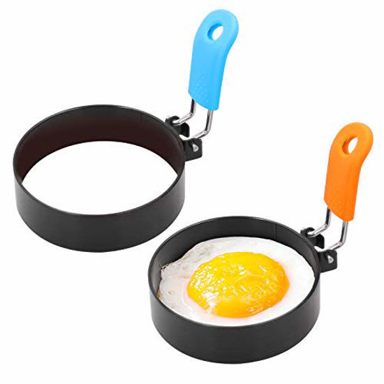 Stainless Steel Egg Ring,2 Pack Round Breakfast Household Mold