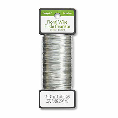 Picture of FloraCraft 26 Gauge Floral Wire 270 Feet Bright Silver