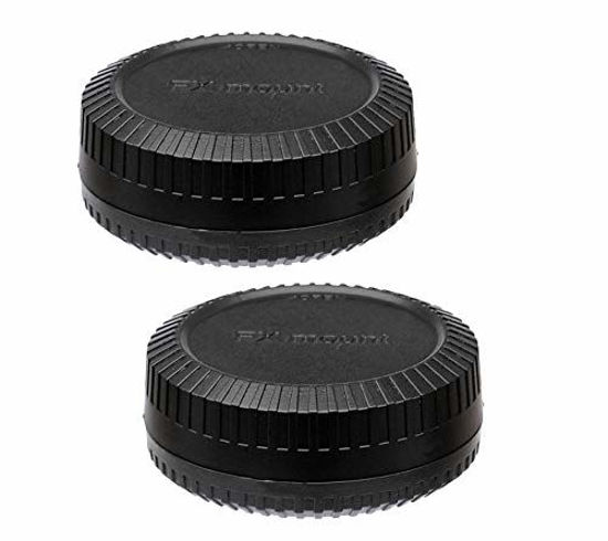 Picture of (2 Packs) Fuji X Mount Lens Rear Cap, Fuji X Mount Body Cap, Fujinon Lense Rear Cap Cover, Fuji X Series Camera Body Cap fits Fujifilm X-Pro2 X-E3 X-A5 X-T1 X-T2 X-T3 X-T10 X-T20 X-T30 X-T100 X-H1