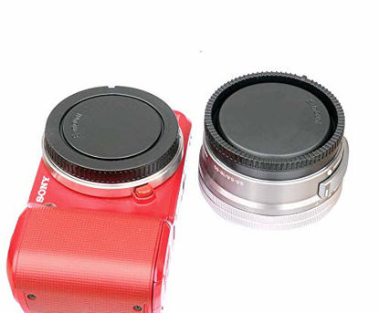 Picture of (2 Packs) E Mount Rear Back Lens Cap Body Cap, Sony EMount Camera Lens Cover Body Cap, FE Lens Cap fits NEX5T NEX-6 NEX-7 a6500 a6400 a6300 a6000 a5100 a5000 a3500 a3000 A7 A7R A7S II III A9