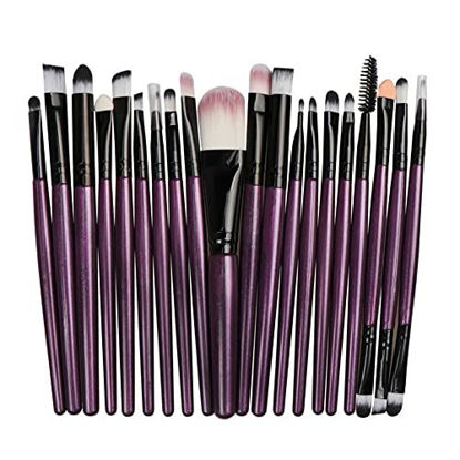 Picture of Makeup Brushes 20pcs Proffesional Cosmetics for Face Makeup Brush Set Powder Concealer Eyeshadow Eyebrow Lip Brush Beauty Tools Makeup Brushes