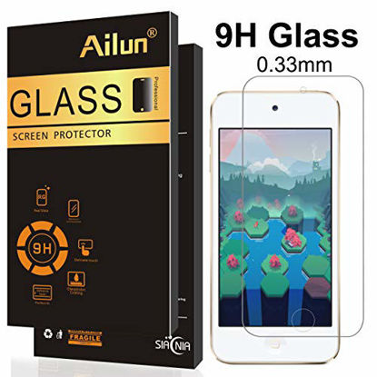 Picture of Ailun Screen Protector for iPod Touch 7 Touch 6 Touch 5 Curved Edge Tempered Glass 3Pack Compatible with iPod Touch 7th Generation 2019 Released 6th Generation 2015 Released 5th Generation Case Frien