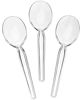 Picture of [50 Count] Settings Plastic Clear Soup Spoons, Heavyweight Disposable Cutlery, Great For Home, Office, School, Party, Picnics, Restaurant, Take-out Fast Food, Outdoor Events, Or Every Day Use, 1 Bag