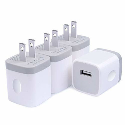 Picture of iPhone 12 Max Charger Plug Charging Bricks, Cube Charger Box One Port,5W Fast Charger Adapter Travel Power Blocks 4Pack Compatible iPhone 12/11 Pro Max X/SE 2020, Samsung S21 S20 FE Plus Note 20