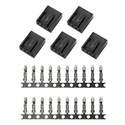 Picture of Maxmoral 5PCS PWN Plastic Shell Computer Case Cooling Fan Female Plug Interface 4-pin PC Fan Connector Kit