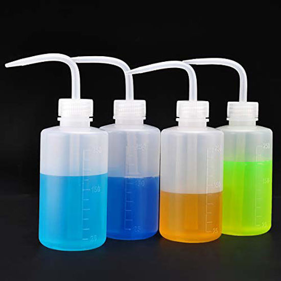 GetUSCart 4 Count Wash Bottle 250ml 8oz, Medical Squeeze Bottle LDPE