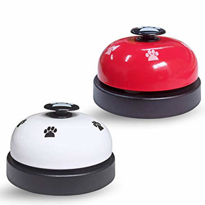 Picture of TTSAM Pet Training Bells, Dog Puppy Pet Potty Training Bells, Communication Device Cat Interactive Toys (Red and White)
