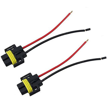 Picture of iBrightstar H11 H9 H8 880 881 Female Adapter Wiring Harness Sockets Wire for Headlights or Fog Lights