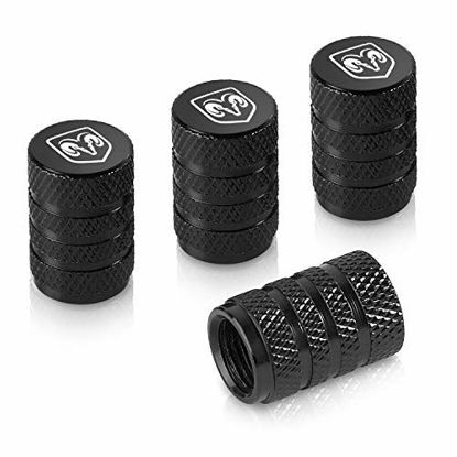 Picture of Qideloon Auto 4 Pack Tire Valve Stem Caps,Universal Aluminium Stem Covers Fit for Dodge Accessories