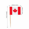 Picture of JAVD CYPS 100 Pcs Canada Flag Canadian Toothpick Flags, Small Mini Stick Cupcake Toppers Canadian Flags,Country Picks Party Decoration Celebration Cocktail Food Bar Cake Flags