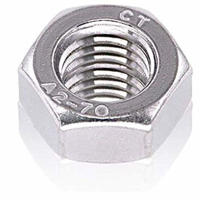 Picture of Persberg M8 Hex Nut M8-1.25 (20 Pack), 65mm Height, 304 18-8 Stainless Steel, Hex Nuts 120153