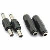 Picture of RLECS 2pcs DC 5.5x2.1mm Male to Male Power Plug Connector & 2pcs DC 5.5x2.1mm Female to Female Power Jack Connector Adapter for CCTV