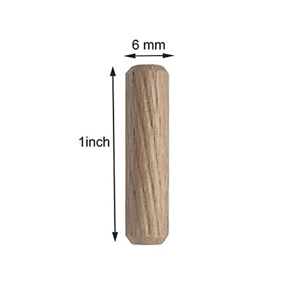 GetUSCart Axe Sickle Wooden Dowel Pins 6mm x 25mm Fluted Wood Dowels