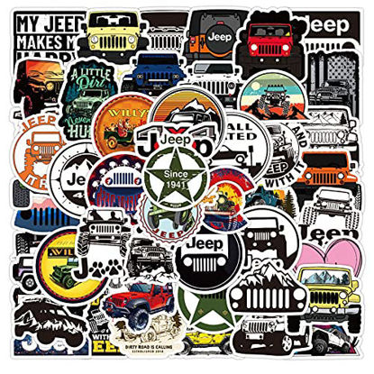 Picture of Cool Car Theme Stickers| 50 PCS | Vinyl Waterproof Stickers for Laptop,Bumper,Skateboard,Water Bottles,Computer,Phone, Coffee Cup Stickers for Adult Teens (Cool Car)