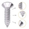 Picture of #6 X 5/8" Stainless Steel Wood Screw 100 pcs - Flat Head Self Tapping Screw Metal Screws, Pointed Tail, Full Thread