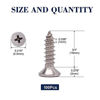 Picture of #4 x 3/4" Wood Screw 100Pcs 18-8 (304) Stainless Steel Screws Flat Head Phillips Fast Self Tapping Drywall Screws by SG TZH