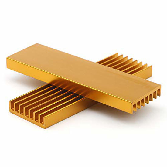 GetUSCart- Unxuey4Pcs Set 2.75 x 0.86 x 0.23 Inch Golden M.2 Solid ...