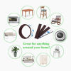 Picture of Felt Strips 10Pieces Pack 1"x 6" Self Adhesive Brown Furniture Felt Strips Anti Scratch Heavy Duty 5mm Thick Floor Protector for Rocking Chair for Hardwood Floor
