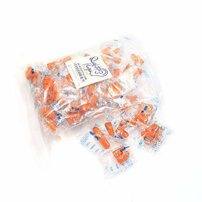Picture of Quality Foam Earplugs 50 Pair- 32dB Noise Cancelling Sound Blocking Soft Ear Plugs for Sleeping Travel Loud Music Concert Shooting Hunting Study Work Construction Safety Hearing Protection Orange