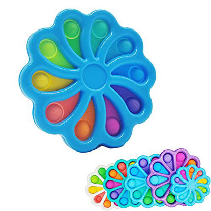 Picture of MIYACA Flower Fidget Toys Sensory Simple Dimple Fidget Toy,Stress Relief Hand Toys for Kids Adults Anxiety Autism Toy Special Office Toys (1 Piece)