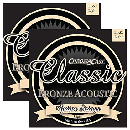 Picture of ChromaCast CC-GS-CB-L-2PACK Classic Bronze Light Acoustic Guitar Strings.011-.052, 2-Pack