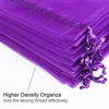 Picture of Akstore 100Pcs 2.8"x3.6"(7x9cm) Sheer Drawstring Organza Jewelry Pouches Wedding Party Christmas Favor Gift Bags (Purple)