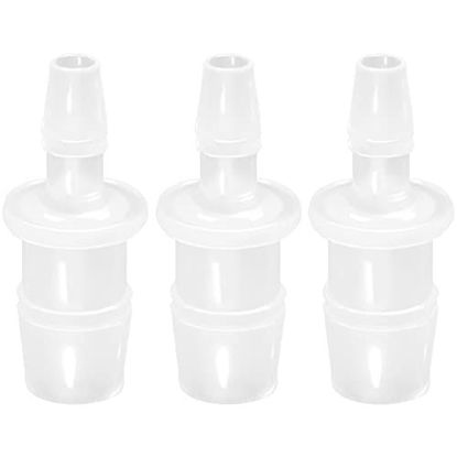 Picture of JoyTube Plastic Hose Barb Reducer Pipe fittings 1/2" to 3/8" Connectors Joint Splicer Mender Adapter Union Boat Water Air Aquarium O2 Fuel (Pack of 3)
