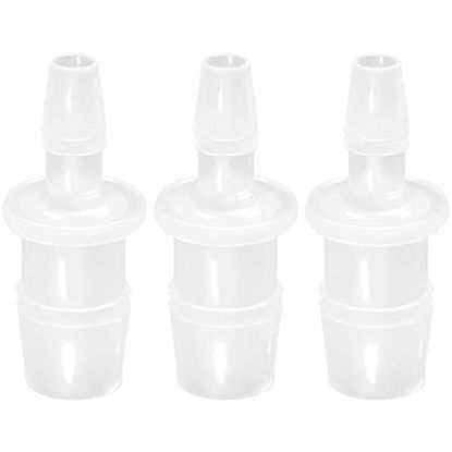 Picture of JoyTube Plastic Hose Barb Reducer Pipe fittings 1/2" to 3/8" Connectors Joint Splicer Mender Adapter Union Boat Water Air Aquarium O2 Fuel (Pack of 3)