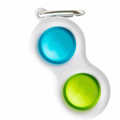 Picture of SenHyaku Fidget Simple Dimple Toy,Keychain Stress Reliever Toy,Portable Handheld Mini Decompression Toy,Simple Dimple Fidget Popper Toy, Sensory Toy(1PCS Blue-Green)