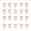 Picture of StonyLab Solid Rubber Stoppers, 20-Pack 00# White Tapered Lab Seal Rubber Stoppers