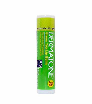 Picture of Dermatone Green Tea Lip Balm SPF 30, Flavored Lip Balm 0.15 Oz, SPF Lip Balm Pack of 2