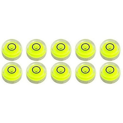 Picture of 10 Pack Bubble Spirit Level Degree Mark, 10x6mm Circular Bullseye Level Measuring Instruments Spirit Level, Use for Tripod, Phonograph, Turntable (10x6mm)