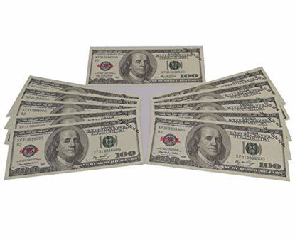 Picture of Movie Prop Money $10000, Copy Money Full Print 2 Sided $100 Dollar Bills Stack,Face Money that Looks Real,New Published Thickening for Movies,TV,Videos,Advertising,Training