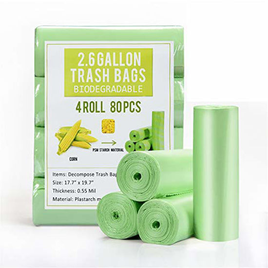 GetUSCart- Small Garbage Bags 2.6 Gallon Biodegradable Trash Bags