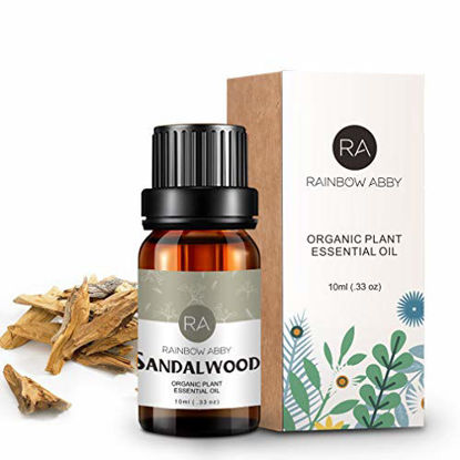 Picture of RAINBOW ABBY Sandalwood Essential Oil 100% Pure Therapeutic Trade Aromatherapy Oil for Diffuser, SPA, Perfumes, Massage, Skin Care, Soaps, Candles - 10ml