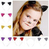 Picture of ZOONAI Girls Glitter Cat Ears Headband Cute Hair Band Halloween Christmas Cosplay Party Costume Purple