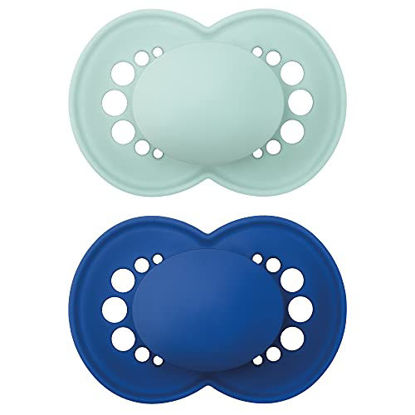 Picture of MAM Original Matte Pacifier (2 Pack, 1 Sterilizing Pacifier Case), Pacifiers 16 Plus Months, Baby Boy Pacifier, Best Pacifiers for Breastfed Babies, Sterilizing Storage Case