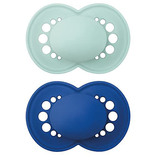 Picture of MAM Original Matte Pacifier (2 Pack, 1 Sterilizing Pacifier Case), Pacifiers 16 Plus Months, Baby Boy Pacifier, Best Pacifiers for Breastfed Babies, Sterilizing Storage Case