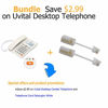 Picture of Telephone Cord Detangler, Uvital Anti-Tangle Phone Cable 360 Degree Rotating Landline Swivel Cord Untangler(White,2 PCS)