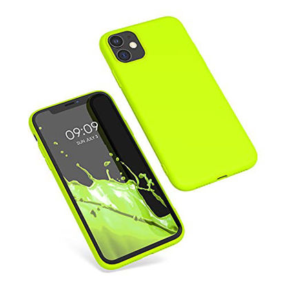 Picture of kwmobile TPU Case Compatible with Apple iPhone 11 - Soft Thin Slim Smooth Flexible Protective Phone Cover - Neon Yellow