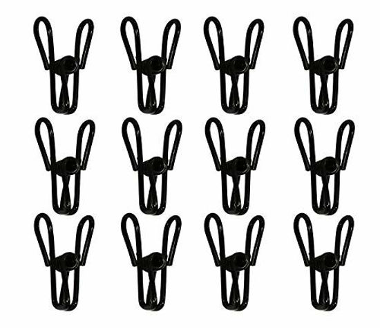 Picture of Yansanido Pack of 30 Chip Clips Black Utility Clips 2" Steel Wire Clips Bag Clips for Food Packages Holders Steel Wire Clips Clothes Pins(Black 30pcs)