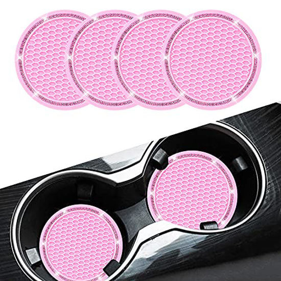 GetUSCart- Car Coasters, Senose Pink Car Accessories for Women