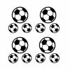 Picture of 12 Footballs Wall Decal Vinyl Stickers, Removable Lovely Soccer Ball Picture Art DIY Sticker Mural for Kids Bedroom Playroom Living Room Home Window Door Decoration
